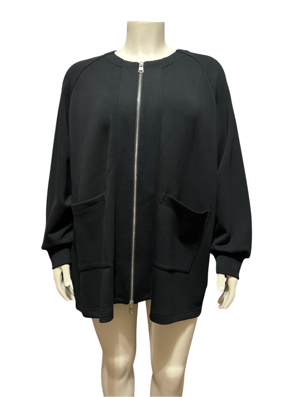 Varley Augusta Zip Through Jacket Black XL DoubleSoft 2-Way Stretch Lightweight